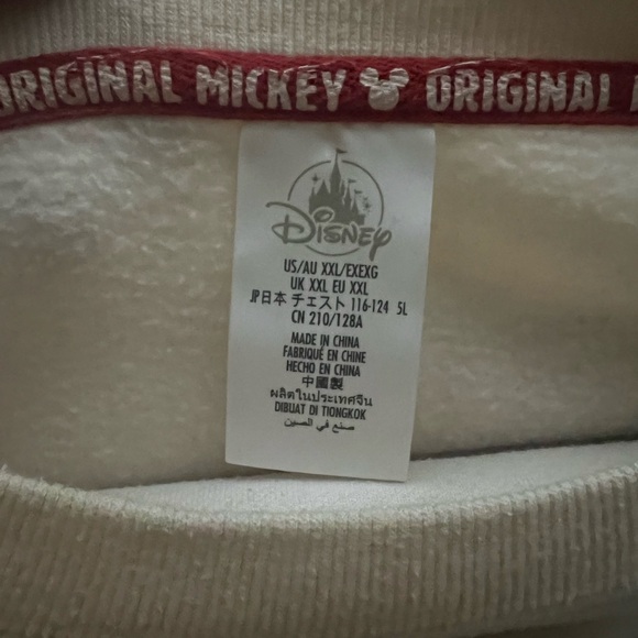 Official Disney Disneyland parks plus size cream ivory Mickey crewneck sweater - Picture 5 of 5